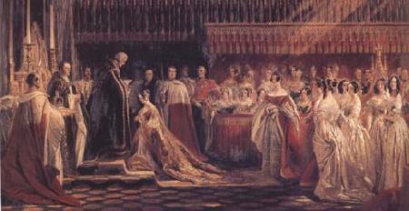 Charles Robert Leslie Queen Victoria Receiving the Sacrament at her Coronation 28 June 1838 (mk25) oil painting picture